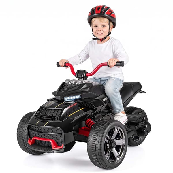 Elektrisk ATV til børn, 12V, Sort, 3-7 km/t