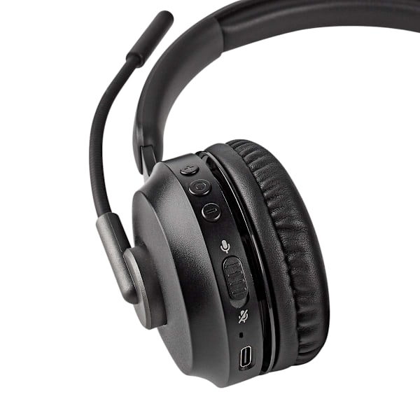 PC headset | On-Ear | Stereo | Bluetooth | Vikbara Mikrofon | Svart