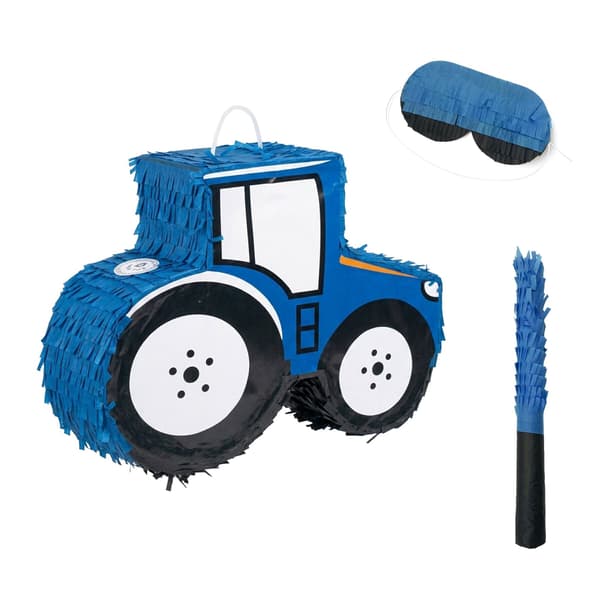 Traktor Piñata Set – Inkluderar fladdermus och ögonbindelmask