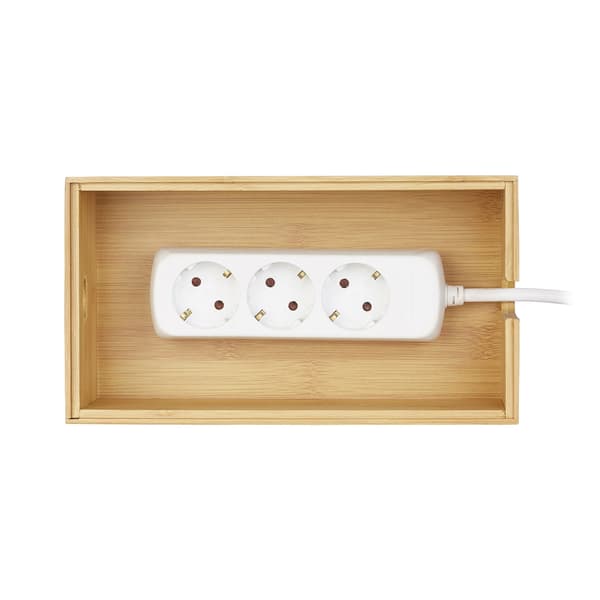 Kabelbox i bambu