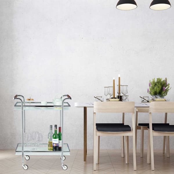 Serveringsvagn frostat glas