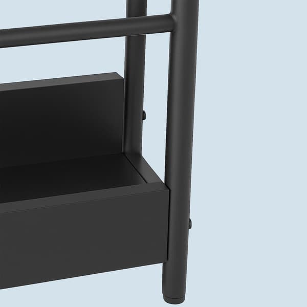 Sidebord med ladestation, USB-porte, træfinish