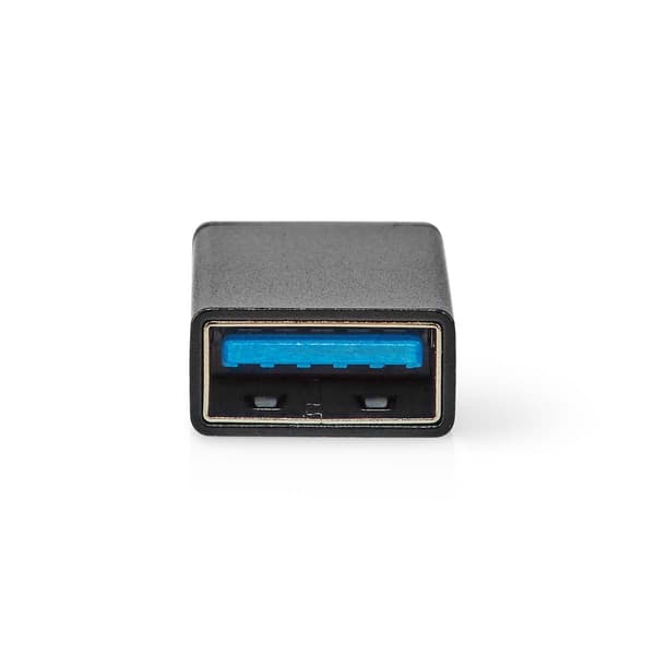 USB-C™ Sovitin | USB 3.2 Gen 1 | USB-C™ Uros | USB-A Naaras | 5 Gbps | OTG | Pyöreä | Niklattu | Musta | Laatikko
