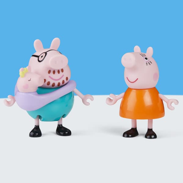 Peppa Pig -perheleikkelepakkaus, jossa 5 hahmoa