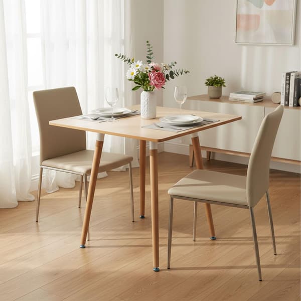 Fyrkantigt matbord, bambuben, plats för 4