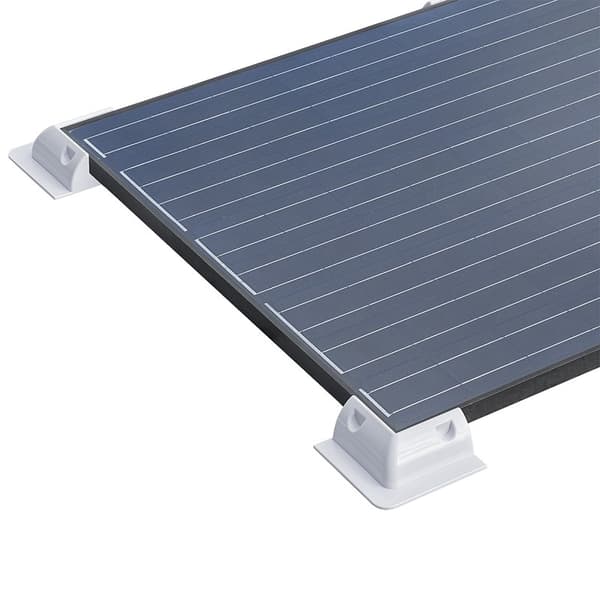 Hörnfäste vitt för solpanel – set med 4 delar