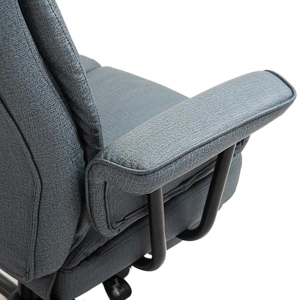 Kontorstol Ergonomisk Lederstol 360° Drejelig Computerstol Højdejusterbar Med Nakkestøtte, Polstrede Armlæn Og Fodstøtte