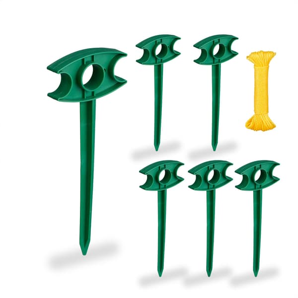 set med 6 pinnar med planteringslinje