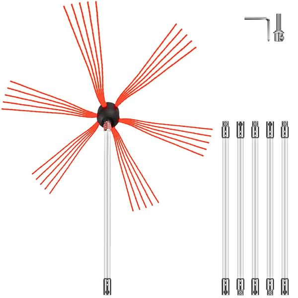 Sotarrörssats, 6 m nylon, 6 delar