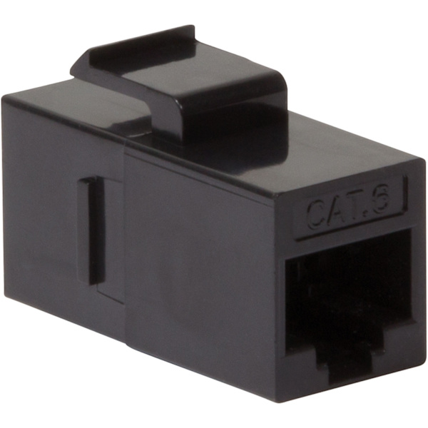 Keystone-liitin Cat6 UTP 2xRJ45 Musta