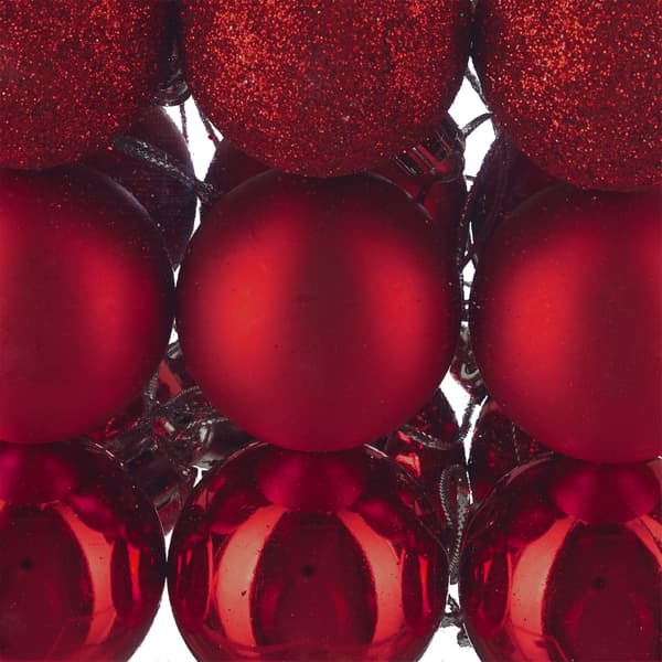 Set med julgranskulor, 50 stycken, matt/glitter/blank