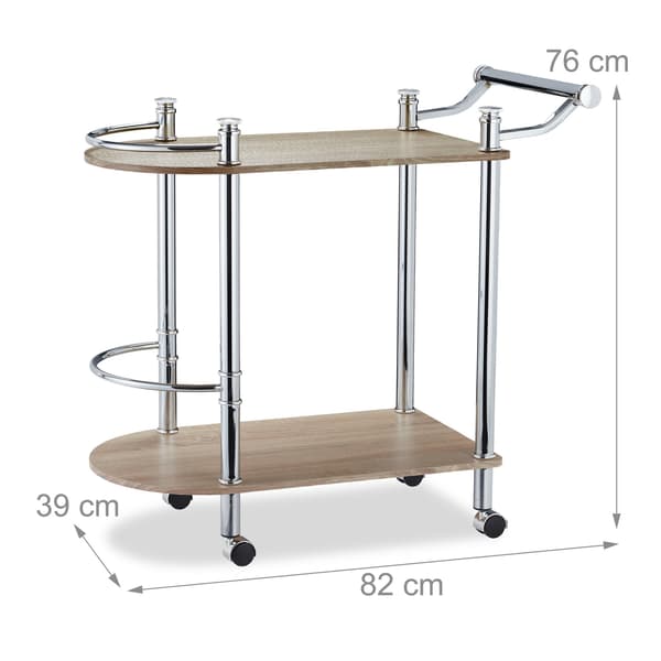 Serveringsvogn med 2 hylder