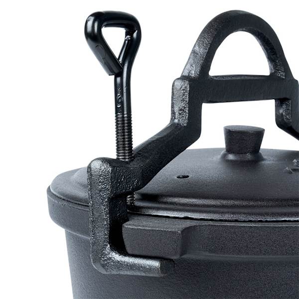Emaljerad gryta på ben med lock, 8L kapacitet