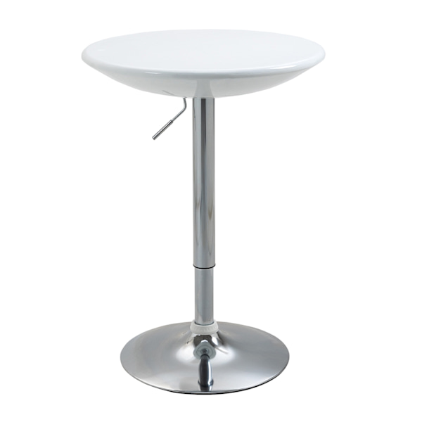 Barbord Moderne Spisebord Skrivebord Højdejustering Metal Abs Maling Hvid Ø61 X 76-97 Cm