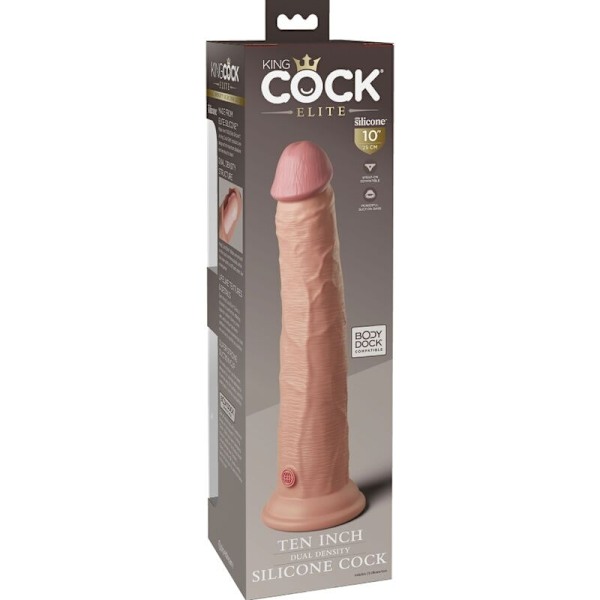 King Cock - Elite Realistisk Silikone Dildo 25,4 Cm