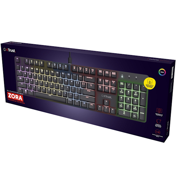 GXT 871 Zora Mekanisk gaming tastatur nordisk layout