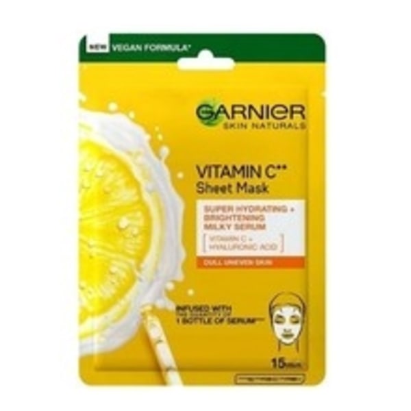 GARNIER - Skin Naturals Vitamin C Sheet Mask - Moisturizing text