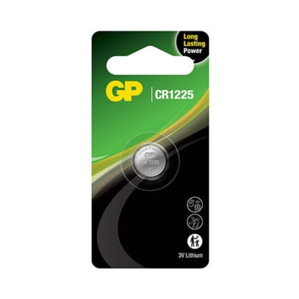 GP Lithium Coin Cell CR1225 1 kpl