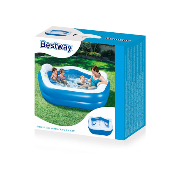 Uppblåsbar pool femkant 213 x 207 x 69 cm Bestway 54153