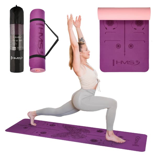 Yogamatta TPE Violet – Halkfri, miljövänlig