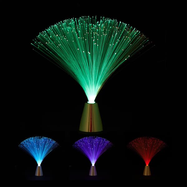 Glasfiber LED-lampe med farveskift, batteridrevet