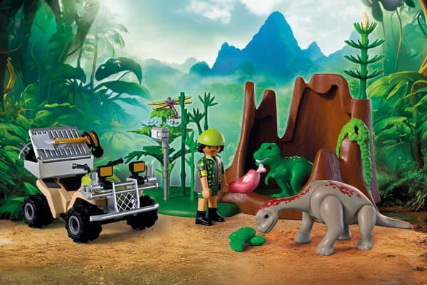 Dino Hideaway -leikkisetti T-Rex- ja Brachiosaurus-vauvoilla