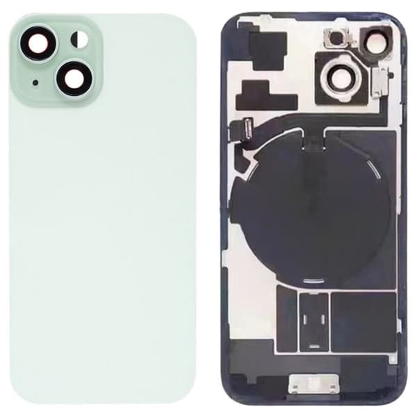 iPhone 15 Bakskal med Smådelar – Grön