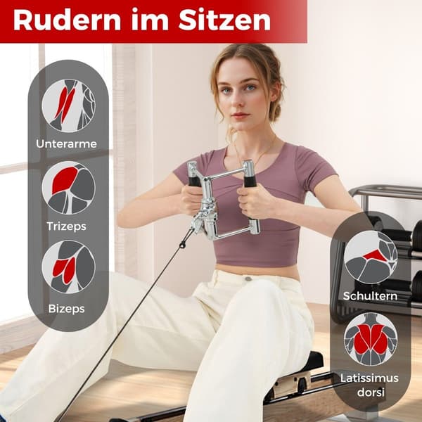 Triceps kabeltilslutningssæt – V-greb, dobbelt-D, lige stang