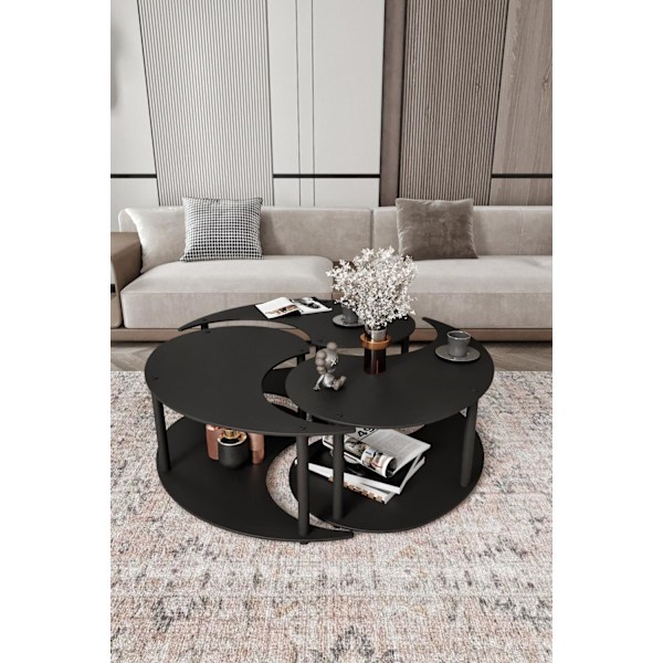 Soffbordsset Yin Yang 3 70 - Svart