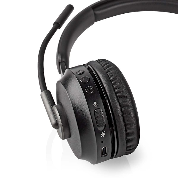 PC-headset | On-Ear | Stereo | Bluetooth | Fold-Away Mikrofon | Sort