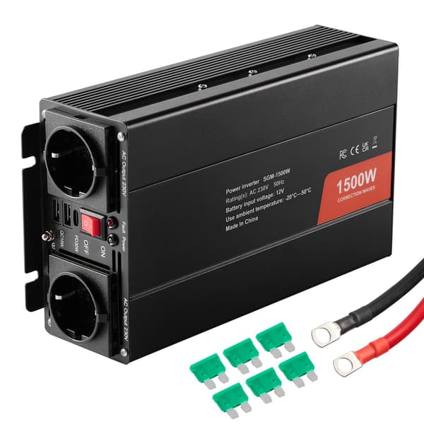 1500W modifierad sinusvågsväxelriktare, 12V-230V