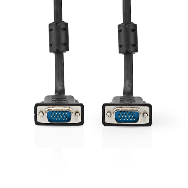 VGA-kabel | VGA Hane | VGA Hane | Nickelplaterad | Maximal upplösning: 1280x768 | 3.00 m | Rund | ABS | Svart | Label
