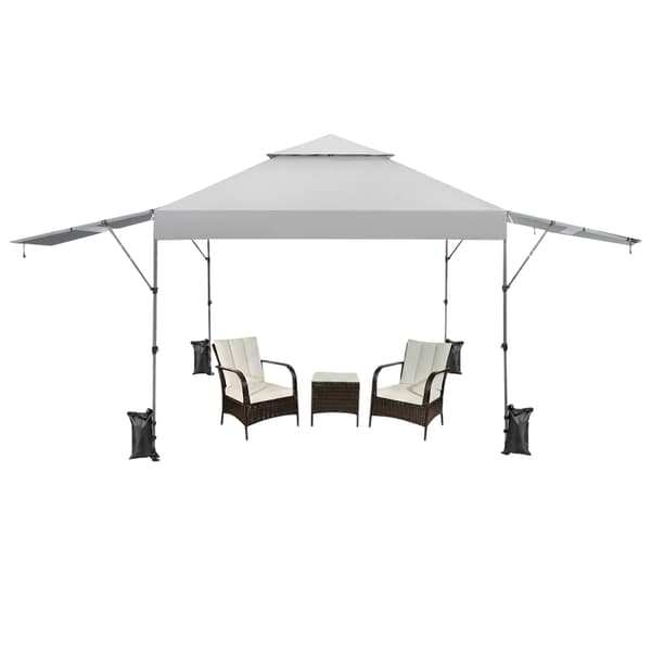 Pop-up-tält med dubbla markiser, 300x537 cm, UPF 50+