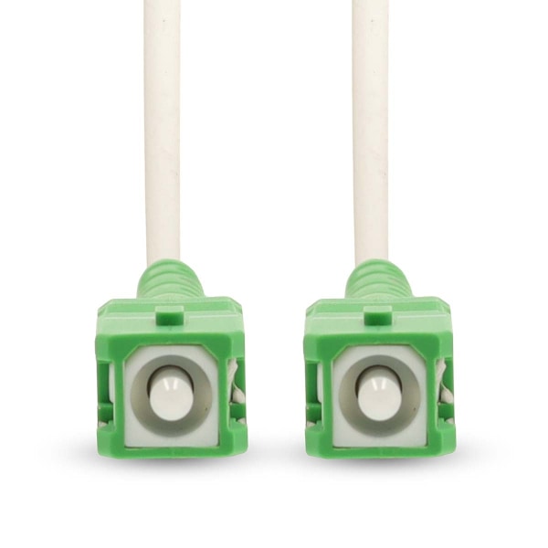 Glasfiber patchkabel | SMF (Single Mode Phase) | SC/APC | SC/APC | 100 Gbps | 6,00 m | Hvid | Gaveæske med Eurolås
