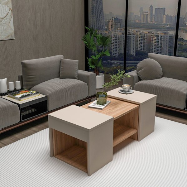 Soffbordsset Sartos - Atlantic Pine, Beige