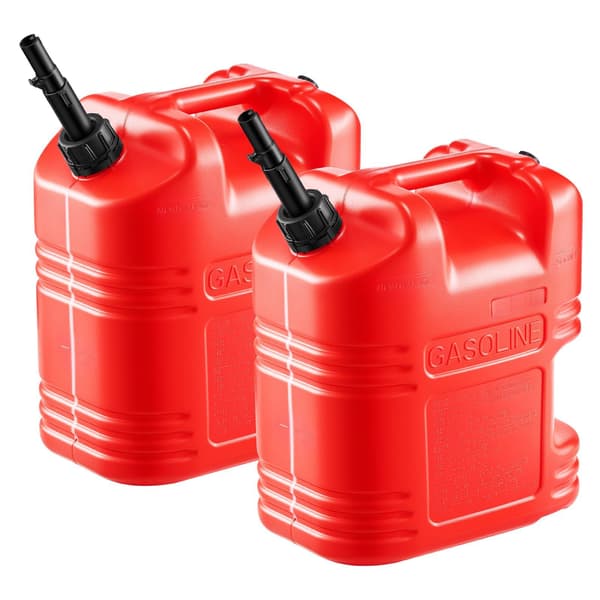 19L bränslebehållare 2-pack, pip, läckagesäker, röd