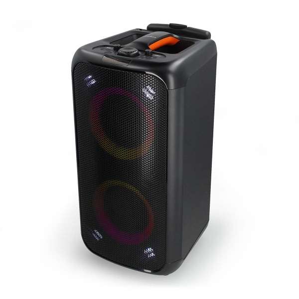 Bluetooth® Party Speaker | Maksimal batteritid: 5 timer | 240 W | Bærehåndtag | Fest lys | Equalizer | Orange / Sort