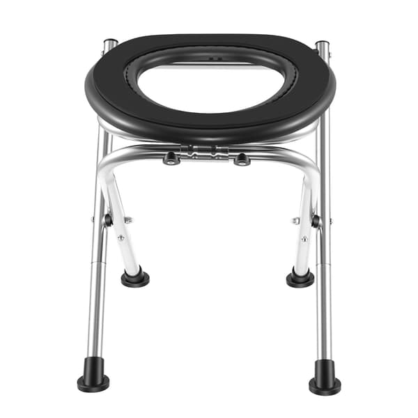 Bærbart campingtoilet, foldbart rustfrit stål, 160 kg