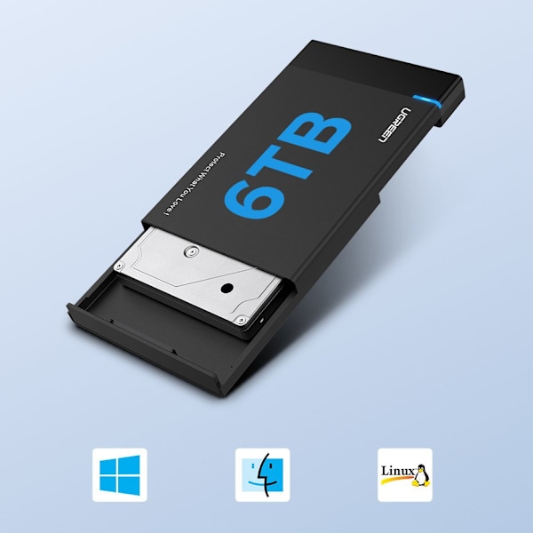 HDD SSD-drevkabinet SATA 2,5'' USB 3.2 Gen 1