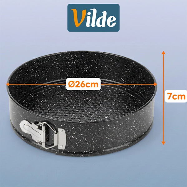 Springform med lock, 26 cm – Granitbelagd