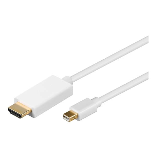 MicroConnect - Adapterkabel - Mini DisplayPort til HDMI - 1 m - hvid - 4K60 Hz (4096 x 2160) understøttelse