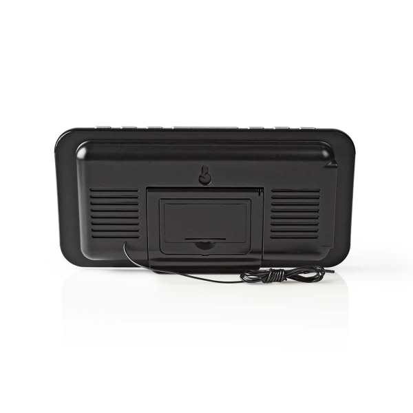 Digital klockradio | LED Display | 1x 3.5 mm Audio Input | Tidsprojektion | AM / FM | Snooze-funktion | Sov timer | Antal alarm: 2 | Svart