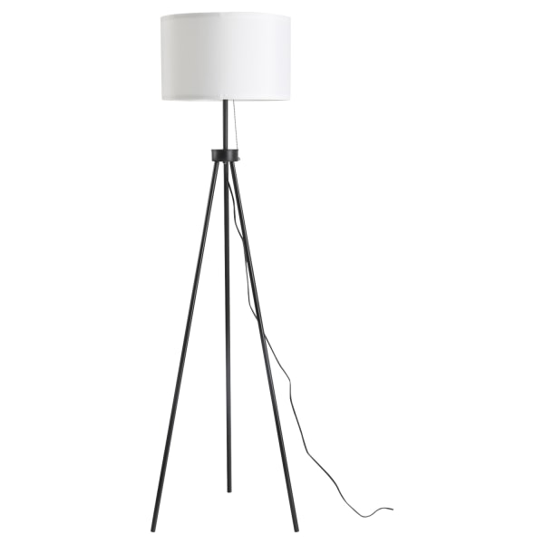 Gulvlampe Moderne Gulvlampe E27, Stål & Polyester, Sort & Hvid, 37X37X152Cm