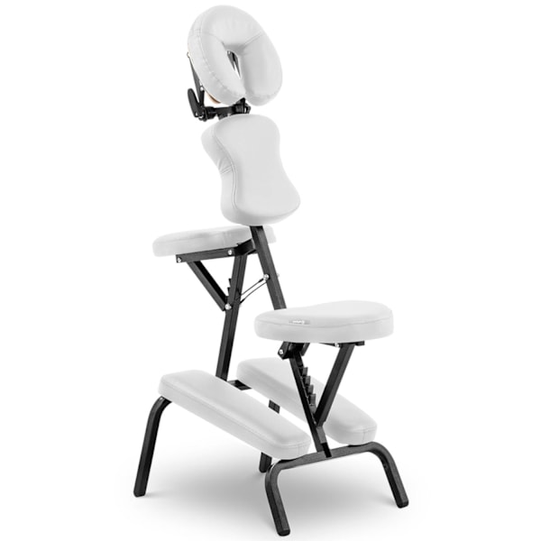 Massagestol foldbar op til 130 kg, hvid