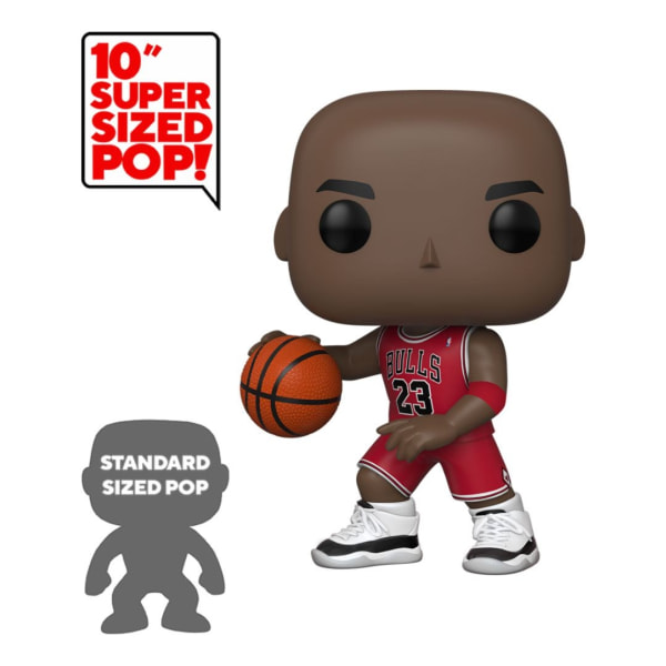 NBA Superstor POP! Vinylfigur Michael Jordan (röd tröja) 25 cm