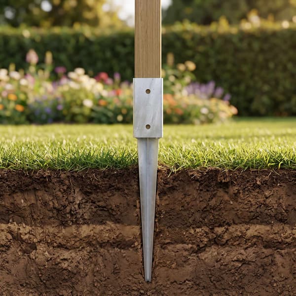 Insticksförankringar i rostfritt stål, 4-pack, 750 mm