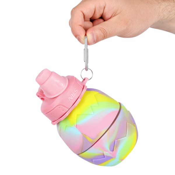Silikone foldevandsflaske, 700ml, Pink