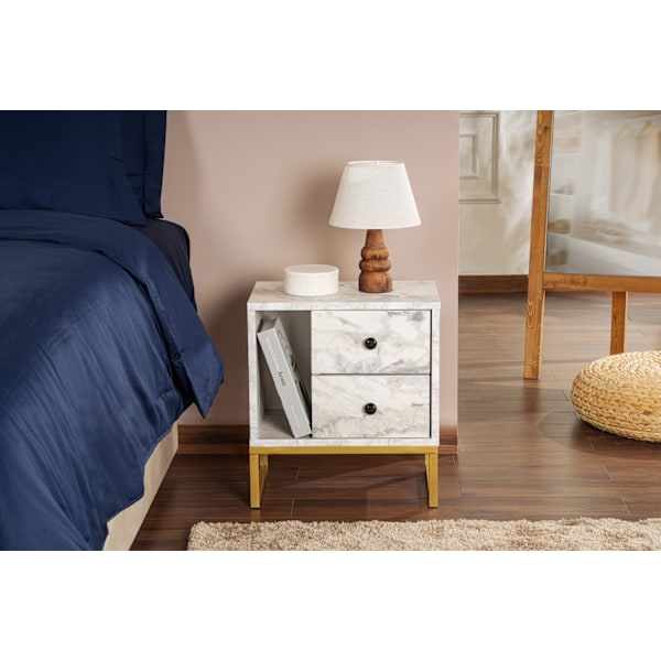 Natbord Glimmer - Fressia marmor, guld