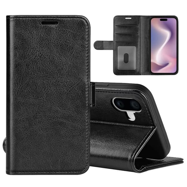 Wallet etui til iPhone 16 - Sort