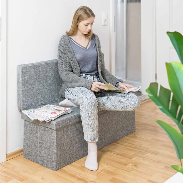 Fällbar pall med ryggstöd XL